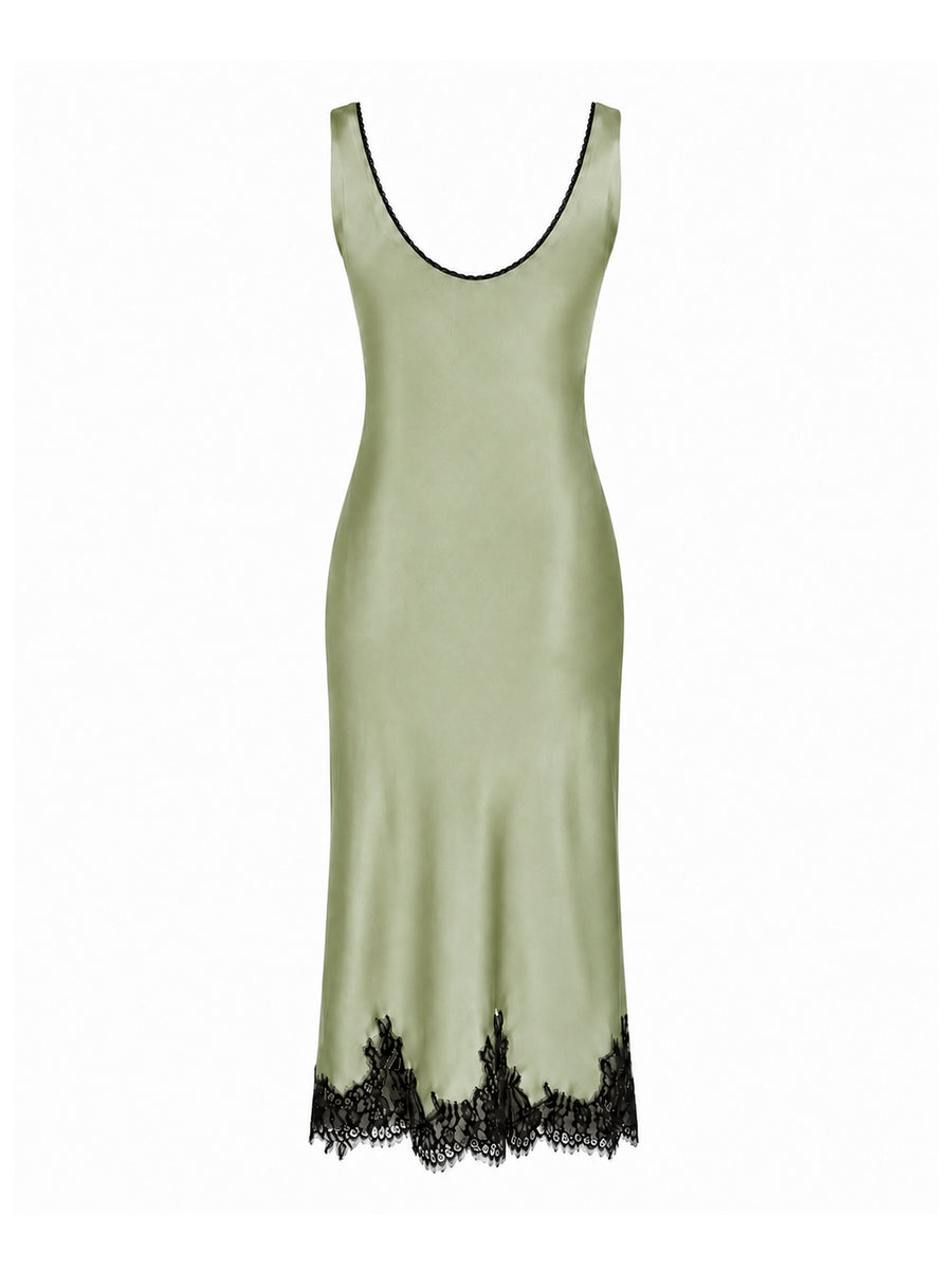 DARI Olive Slip Dress
