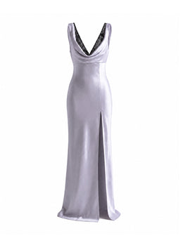 SLIP DRESS maxi Light Blue