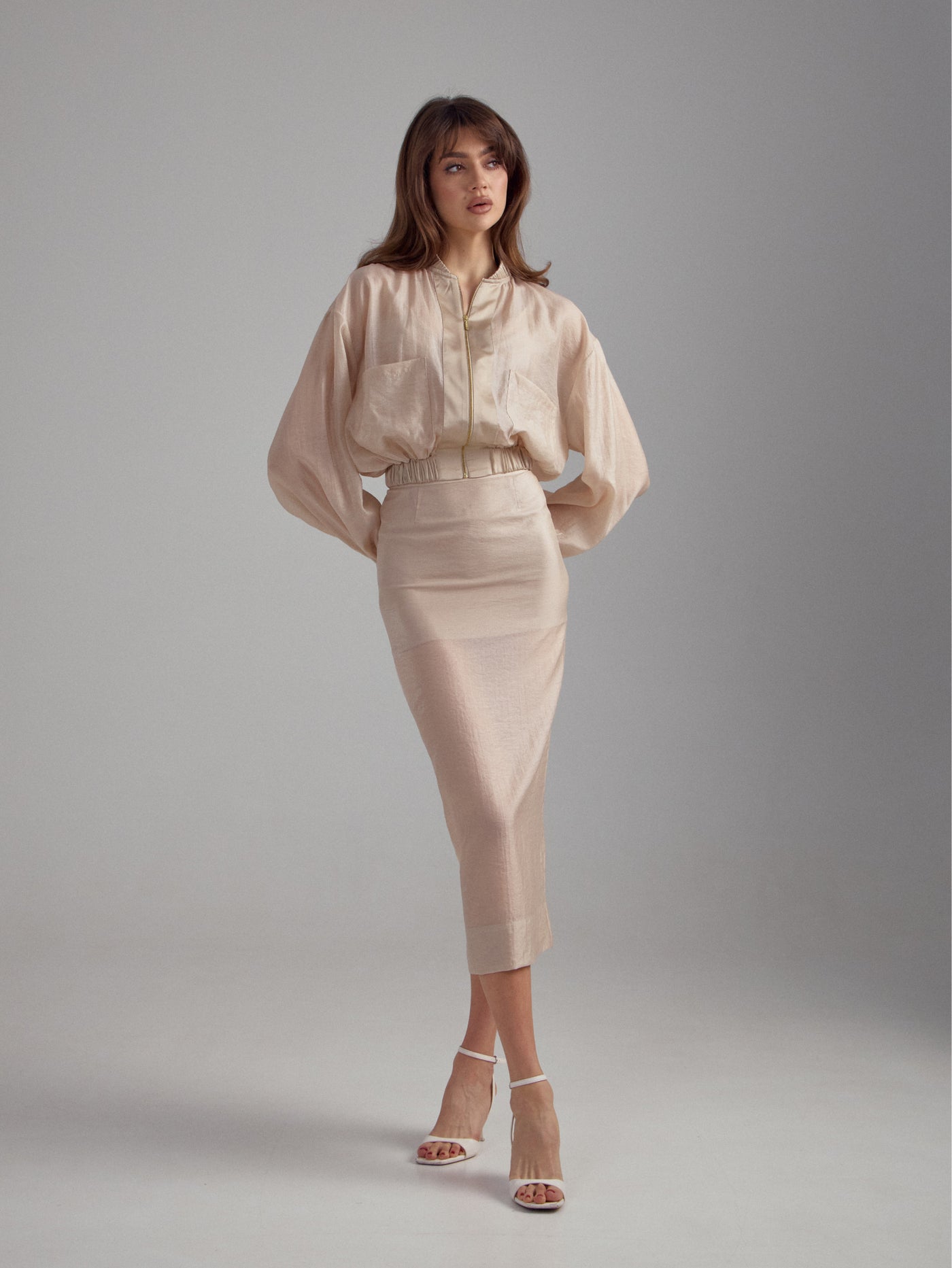 Bomber Jacket Kim Beige